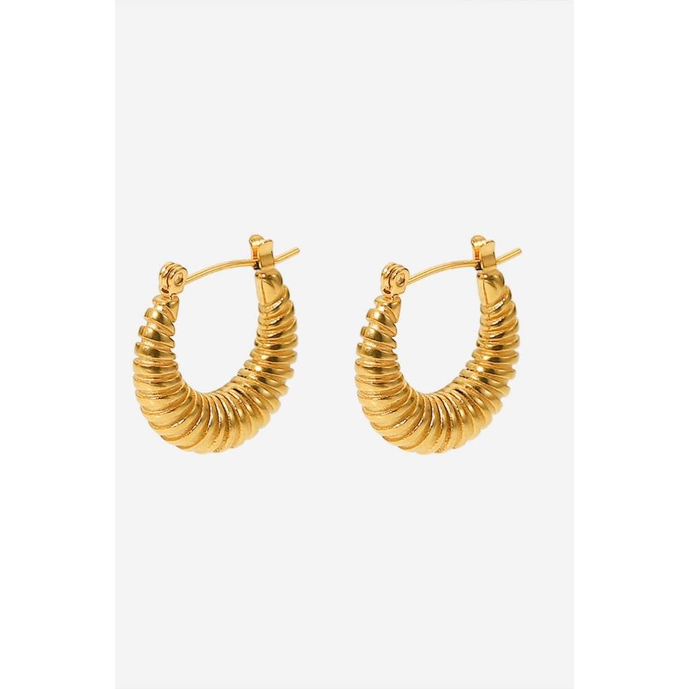 Catch Me Up Textured Hoop Earrings